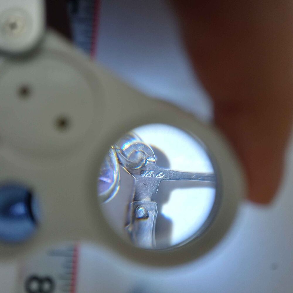 Sterling Silver 925 Purple Gemstone Dangle Earrings - Picture 2 of 2